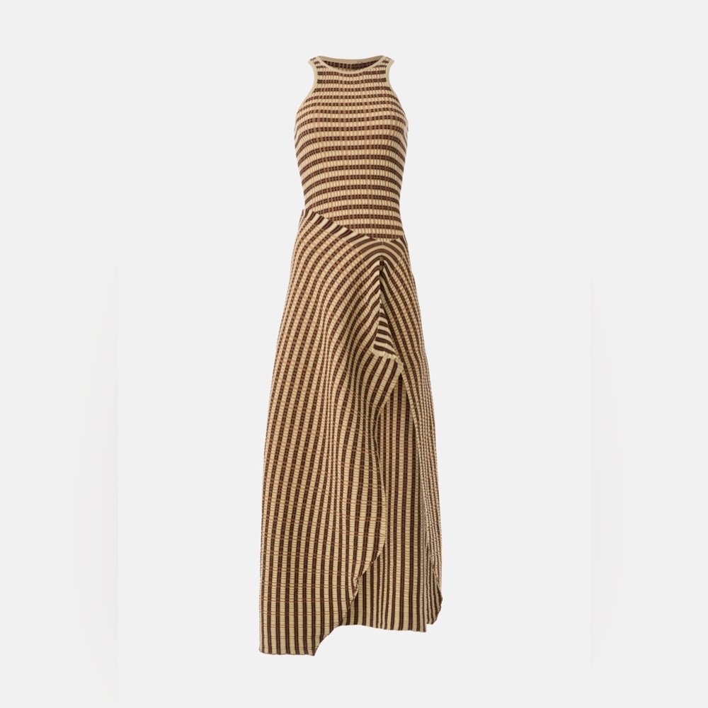 Nanushka Brown and Tan Dress